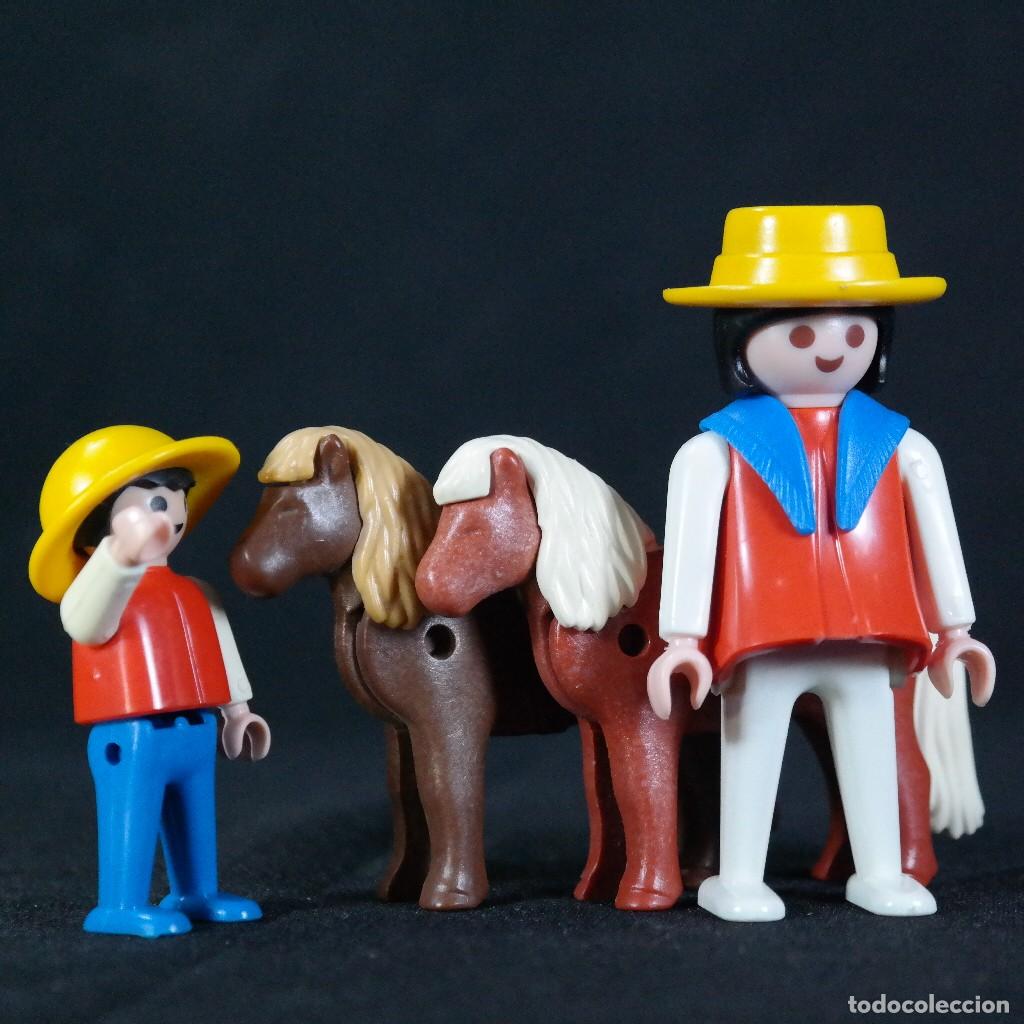 Playmobil: Playmobil mama con ni&ntilde;o y ponys ☼