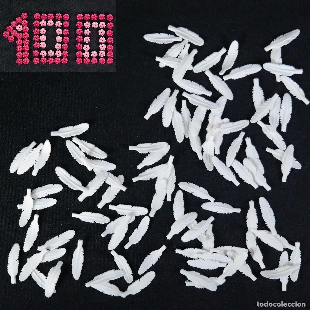 Playmobil: Playmobil 100 plumas de goma totalmente blancos☼