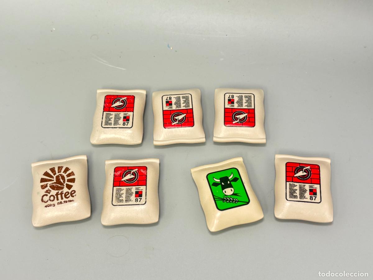Playmobil: Playmobil lote saco cemento caf&eacute; cereal