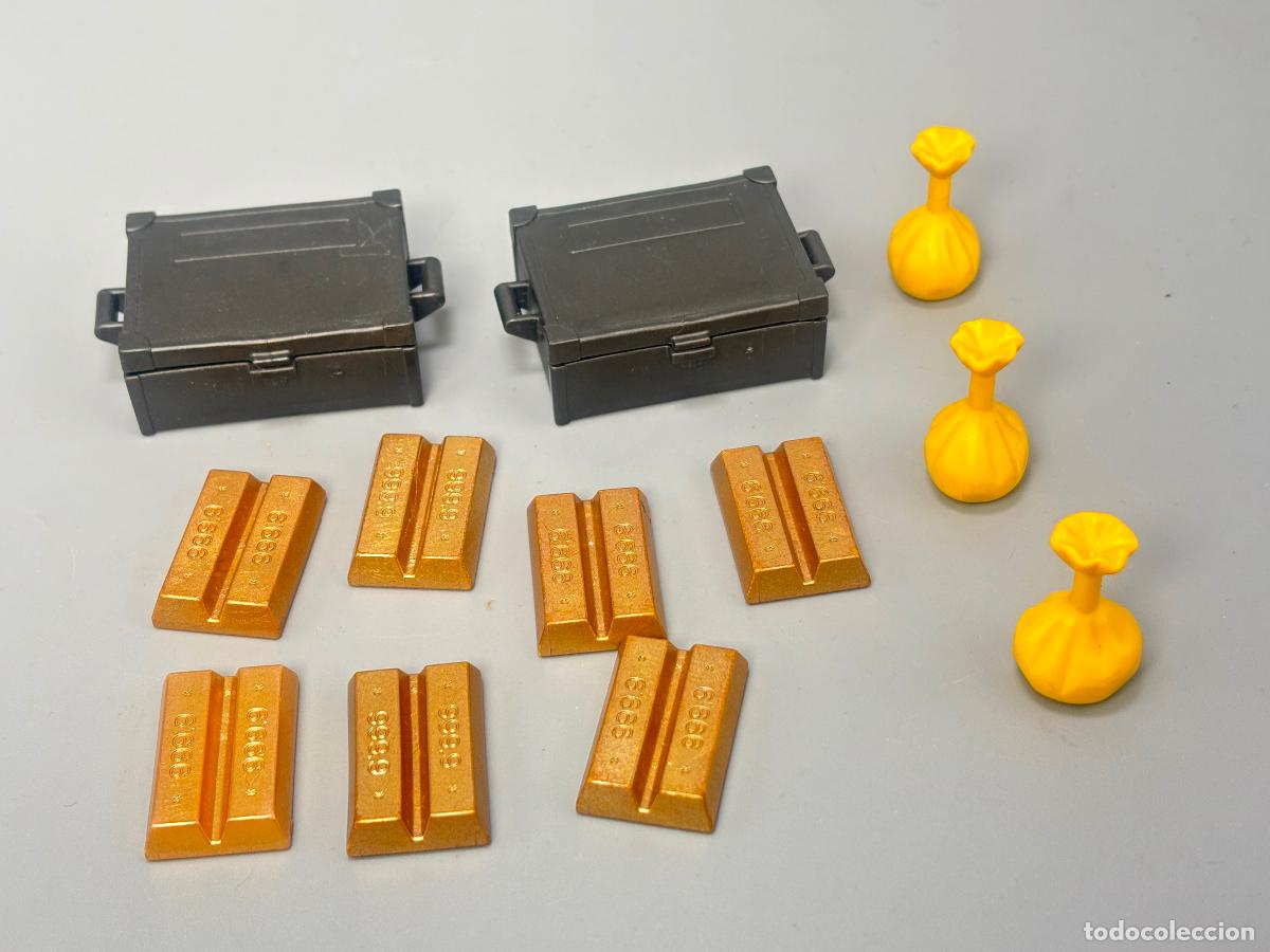 Playmobil: Playmobil lote ba&uacute;l cofre lingote y bolsa dinero