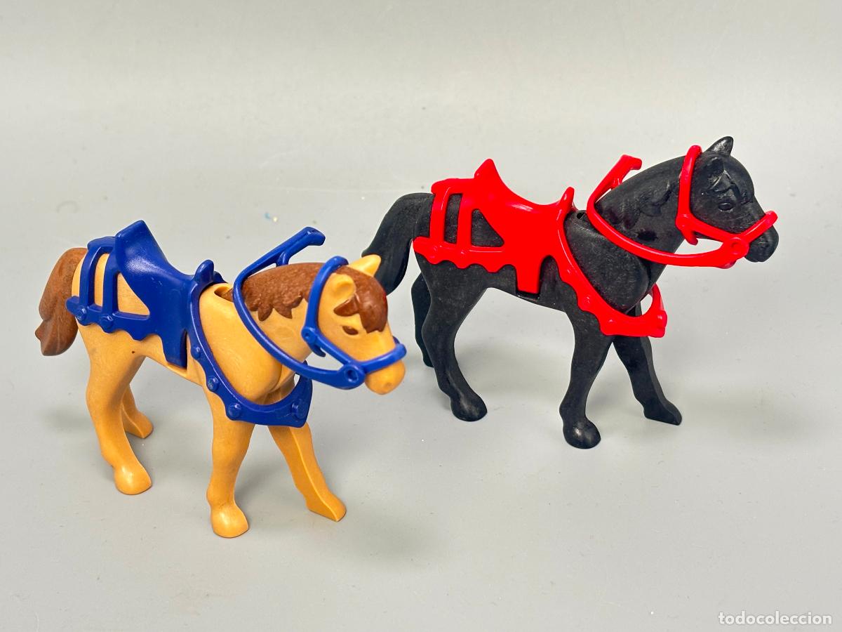 Playmobil: Playmobil lote caballo moderno con silla armadura