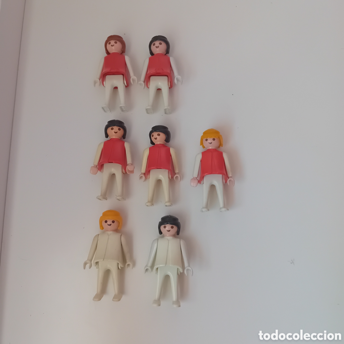 Playmobil: Playmobil mujer personaje rojo blanco