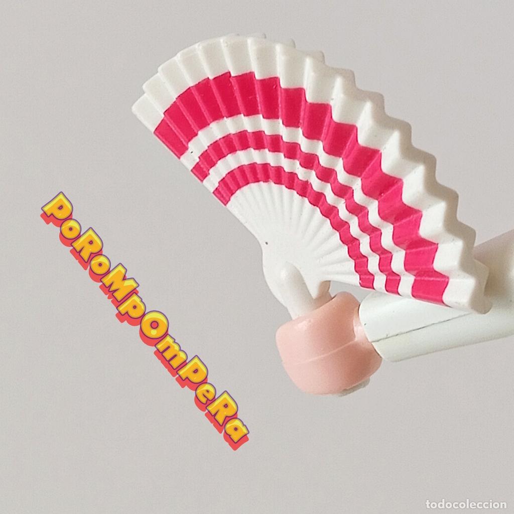 Playmobil: PLAYMOBIL ABANICO BLANCO Y ROSA 5055 5143 5359 PRINCESA DAMA VICTORIANA SE&Ntilde;ORITA TIENDA MODA U1