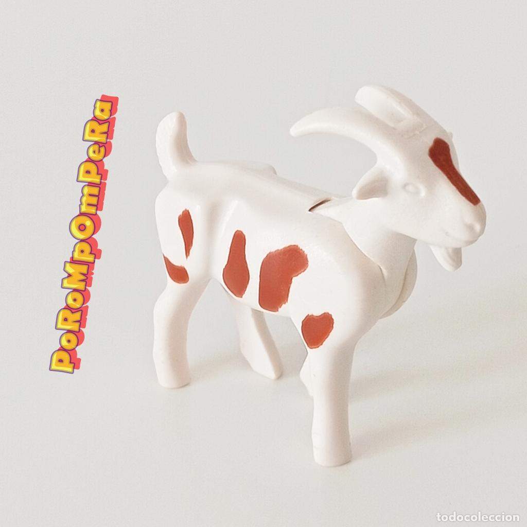 Playmobil: PLAYMOBIL CABRA BLANCA MANCHA MARR&Oacute;N 3116 3124 3638 4146 4851 REBA&Ntilde;O GRANJA BEL&Eacute;N OESTE ZOO