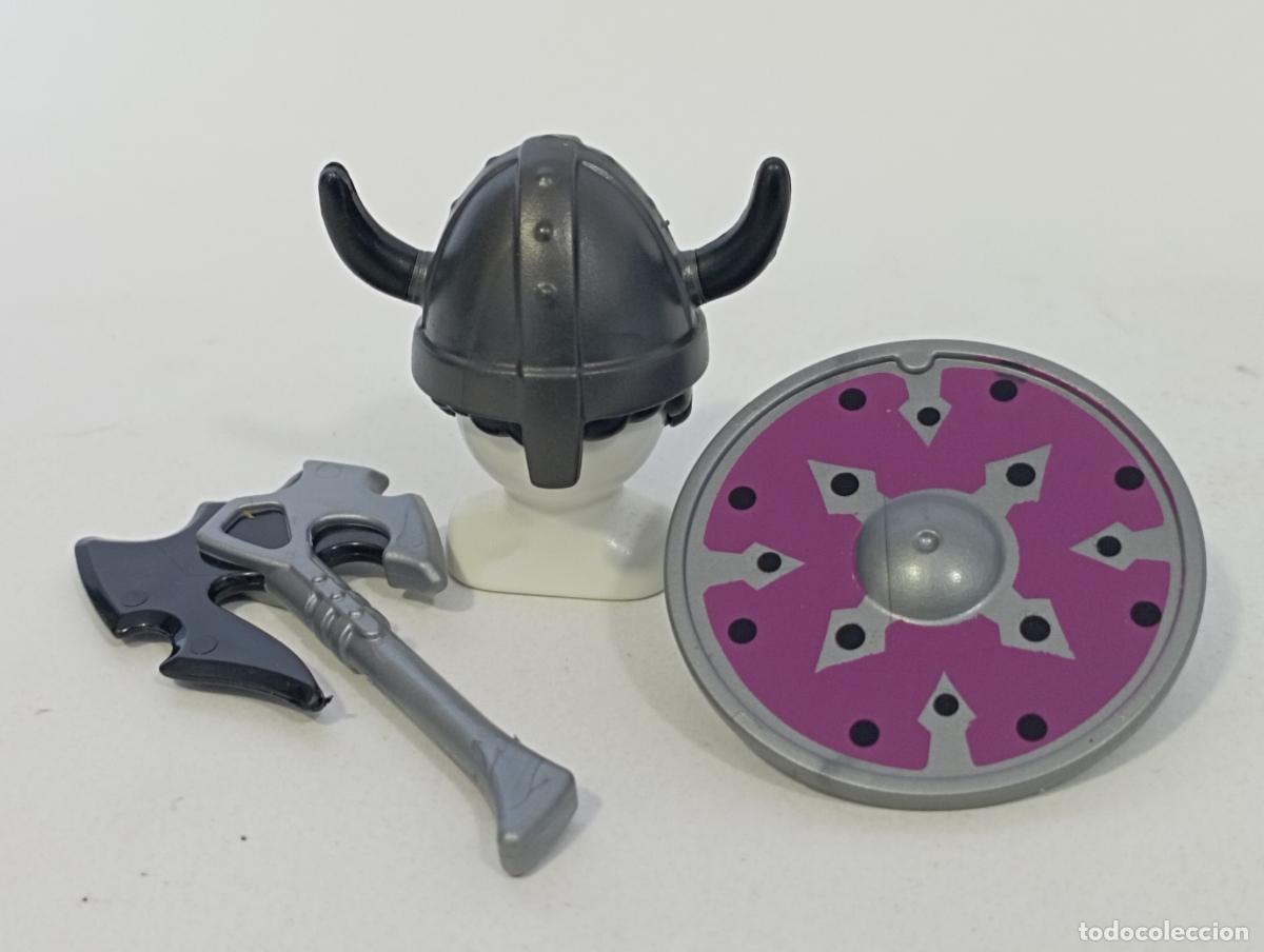 Playmobil: PLAYMOBIL CASCO ESCUDO Y HACHA MEDIEVAL PIRATAS VIKINGOS ARMAS.....