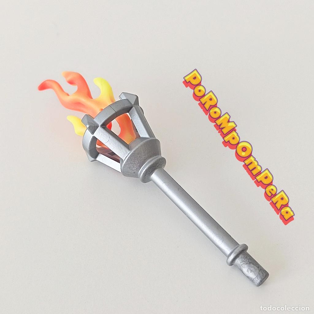 Playmobil: PLAYMOBIL soporte plateado llama castillo medieval antorcha - DIFERENTES SETS U1