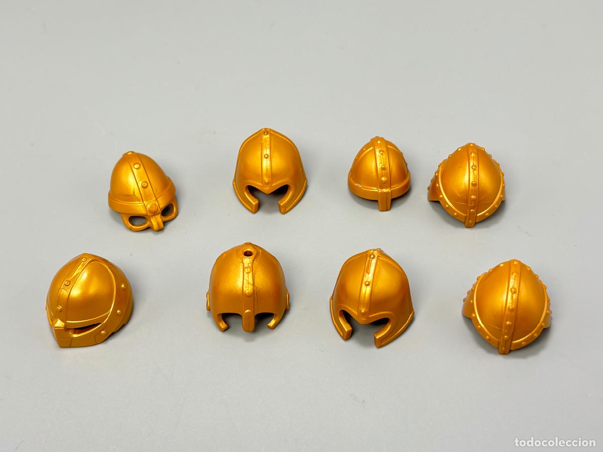 Playmobil: Playmobil lote casco medieval soldado caballero dorado