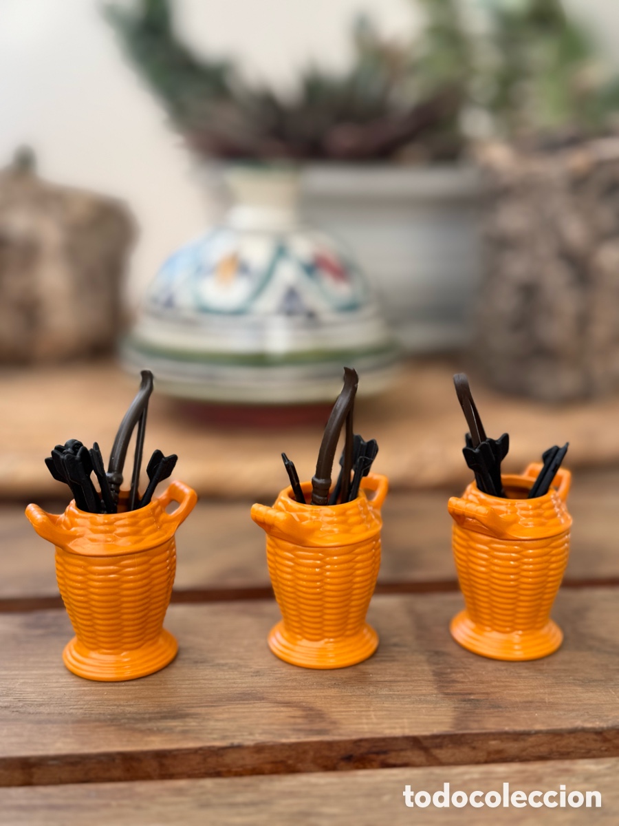 Playmobil: Lote 3 cestos/canastas naranjas Playmobil &ndash; Accesorios originales