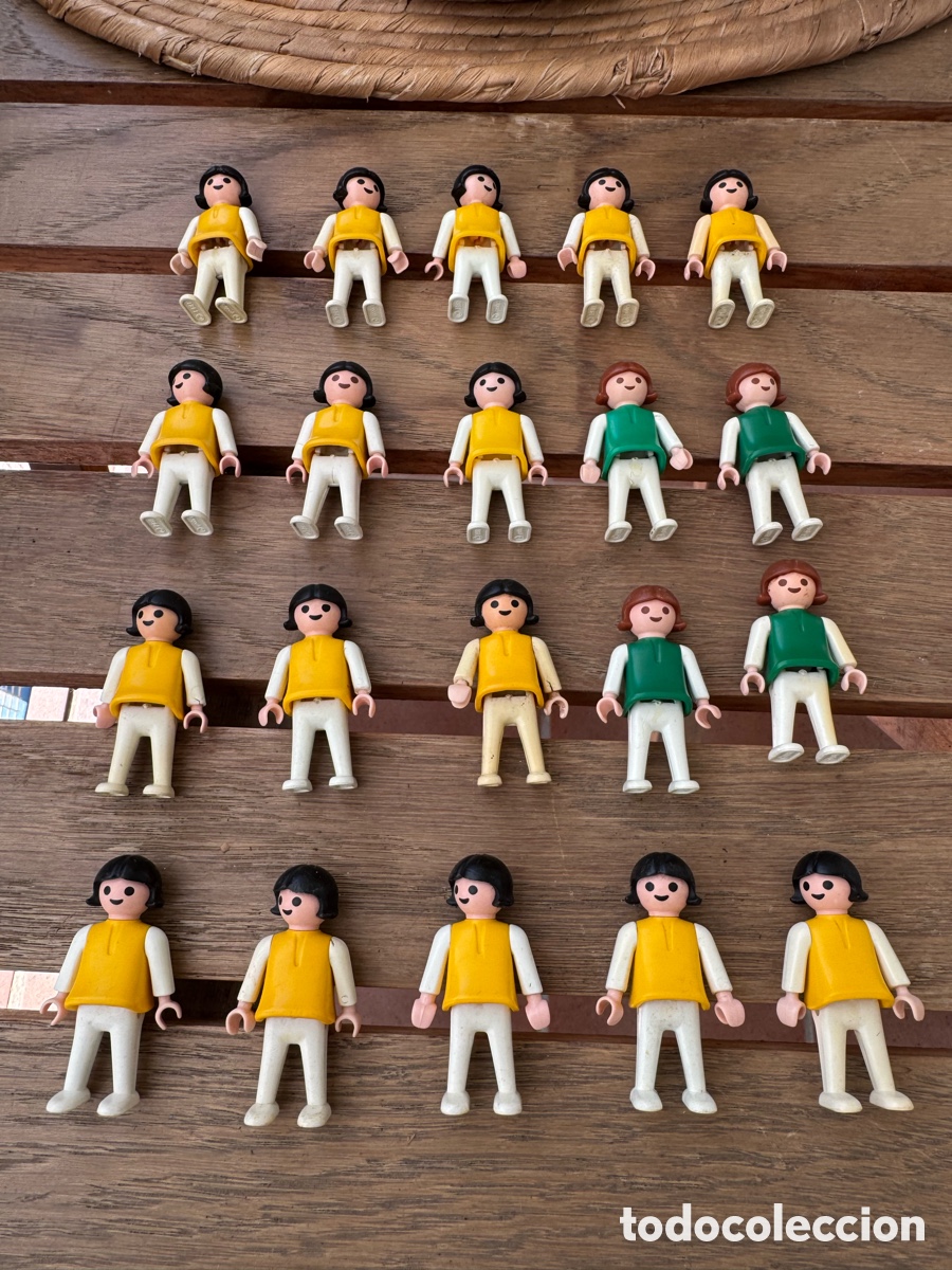 Playmobil: Lote de 20 figuras Playmobil cl&aacute;sicas vintage &ndash; Geobra &ndash; A&ntilde;os 80/90