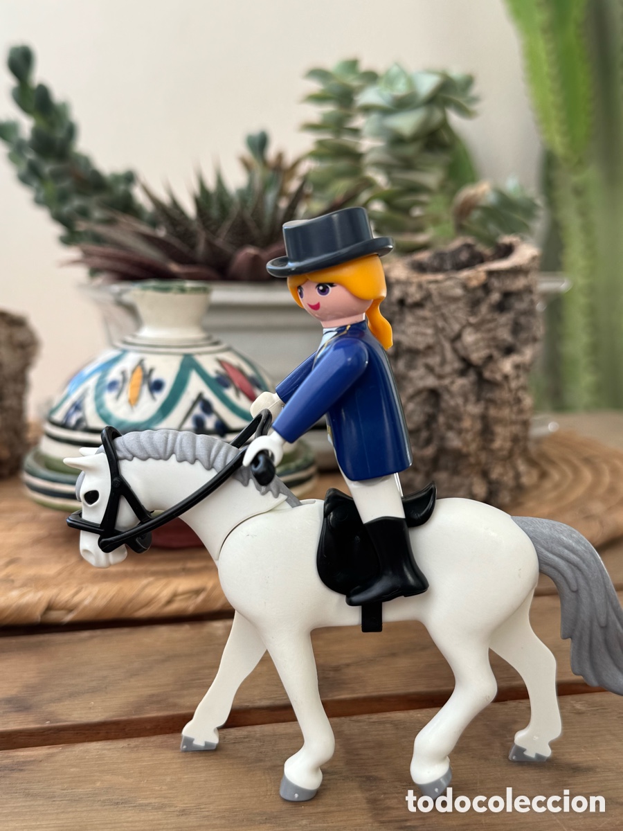 Playmobil: Playmobil jinete con caballo blanco &ndash; Equitaci&oacute;n
