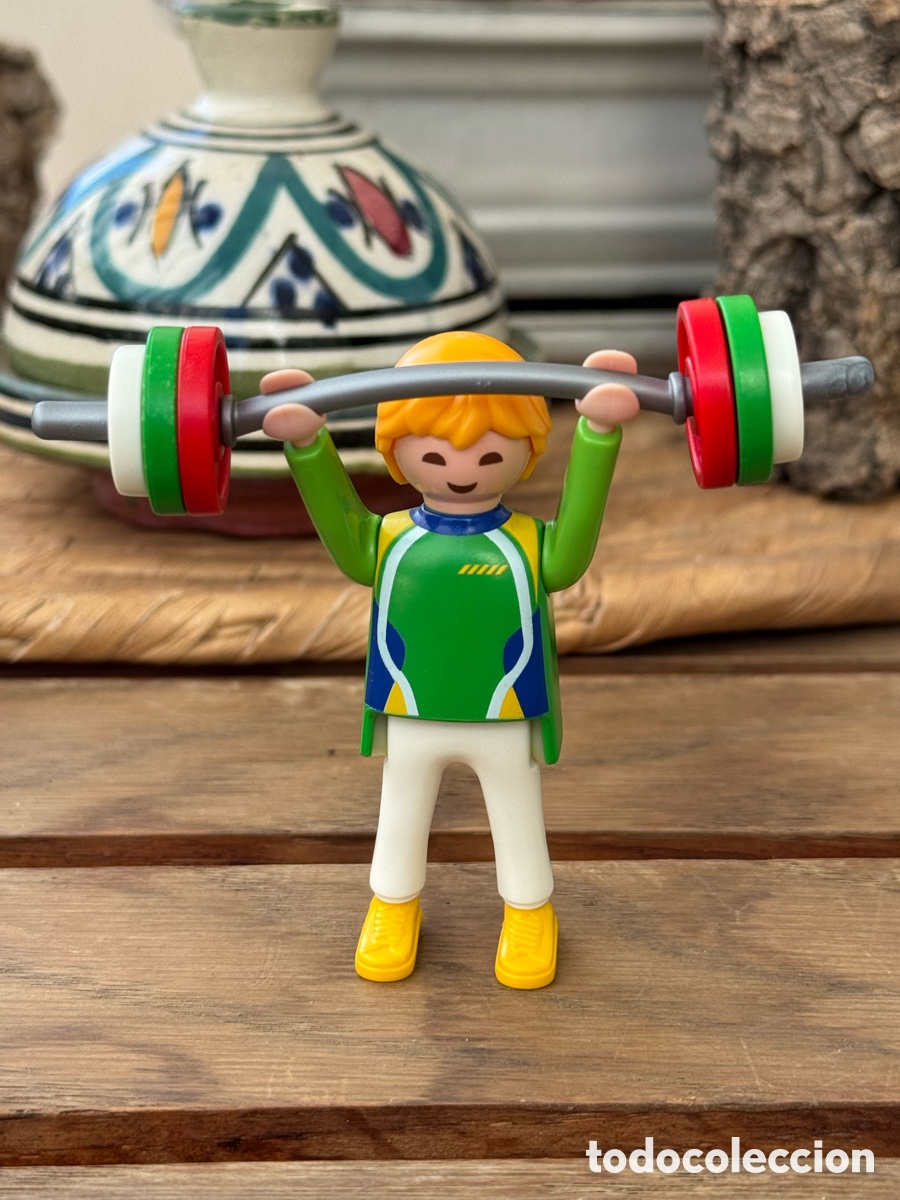 Playmobil: Playmobil Halter&oacute;filo / Levantador de pesas con barra