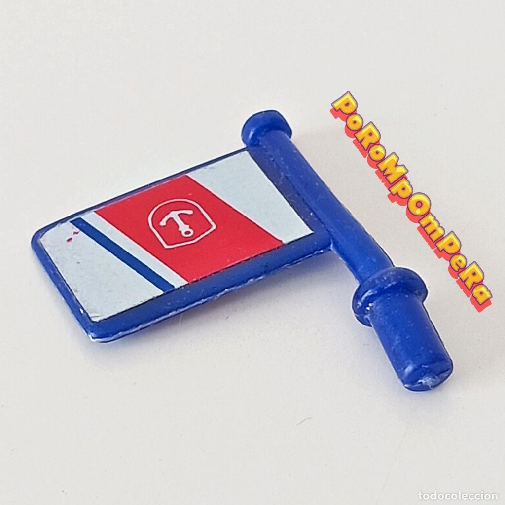 Playmobil: PLAYMOBIL bander&iacute;n azul ancla zodiac patrulla de polic&iacute;a 3599 bandera patrullera guardia costera U1