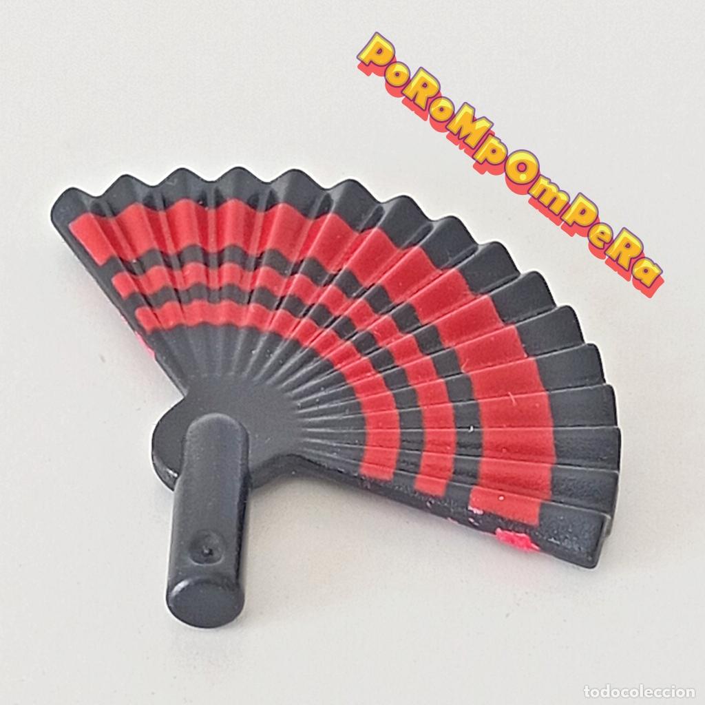 Playmobil: PLAYMOBIL abanico negro-rojo CUSTOM/COMPLETAR princesa dama victorian tienda moda U1