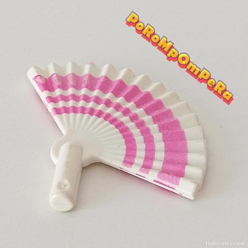 Playmobil: PLAYMOBIL abanico blanco-rosa chicle CUSTOM/COMPLETAR princesa dama victorian tienda moda U1