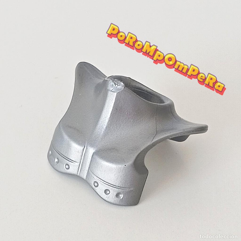 Playmobil: PLAYMOBIL cuello armadura plateado CUSTOM/COMPLETAR caballero medieval pechera espaldar coraza U1