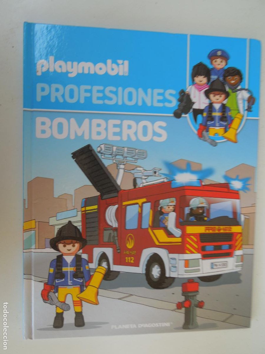 Playmobil: PLAYMOBIL -PROFESIONES - BOMBERO - PLANETA -PASTAS DURAS