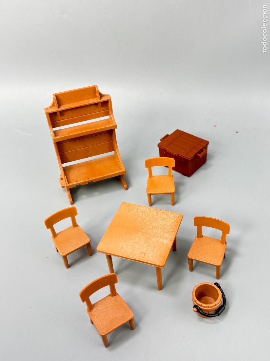Playmobil: Playmobil lote armero silla mesa ba&uacute;l oeste