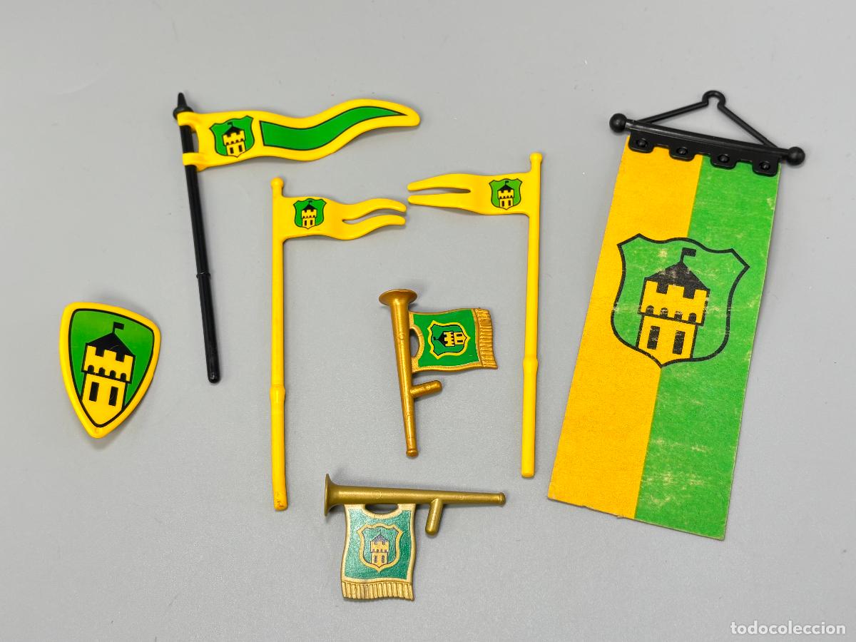 Playmobil: Playmobil lote bandera trompeta estandarte medieval