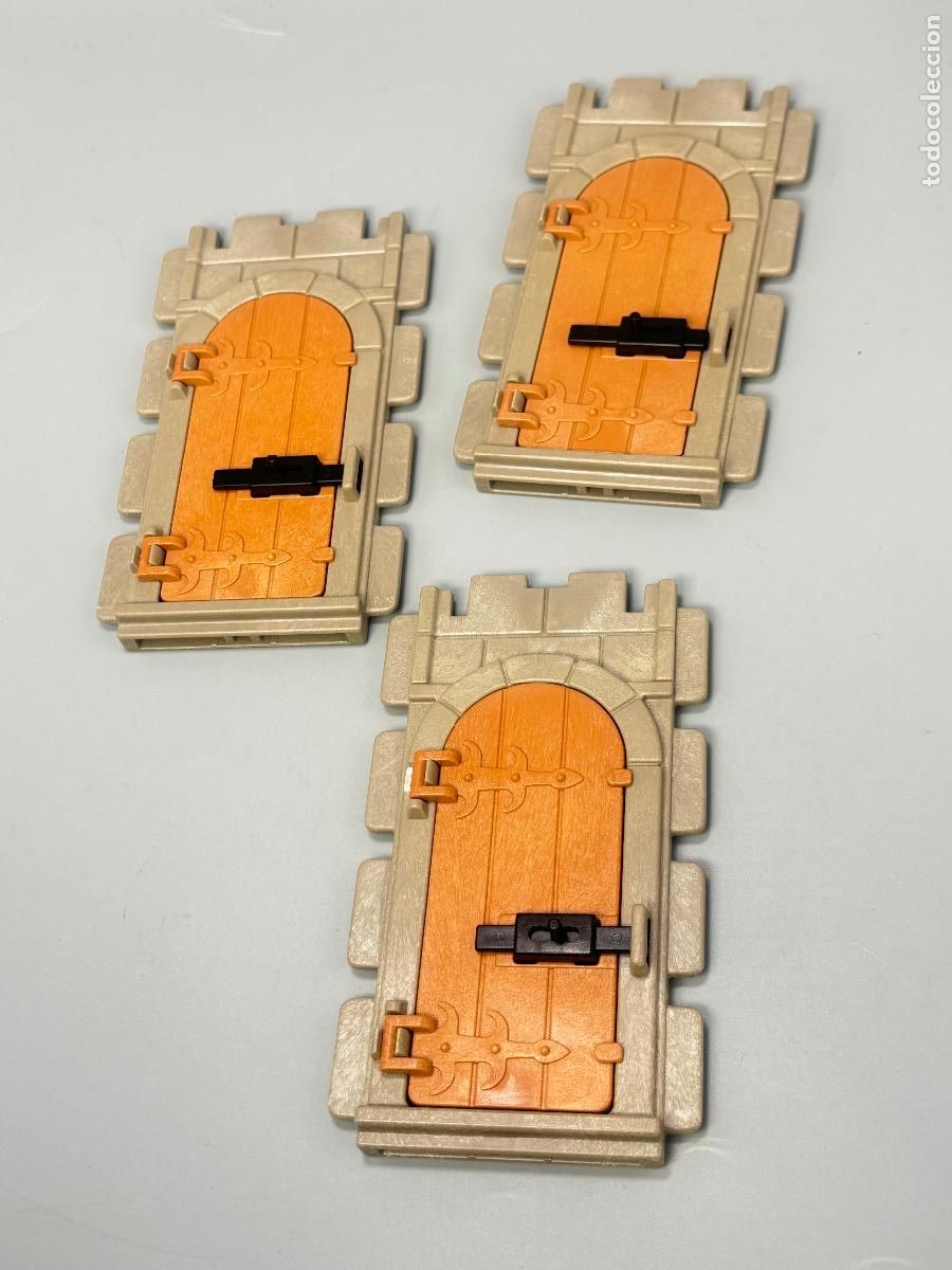 Playmobil: Playmobil lote pared con puerta torre casa medieval