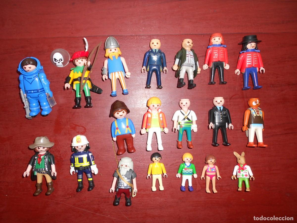 Playmobil: LOTE de 19 CLICKS de PLAYMOBIL / HOMBRES / MUJERES / NI&Ntilde;OS / NI&Ntilde;AS / CONEJITO de PASQUA - 1&euro;y+