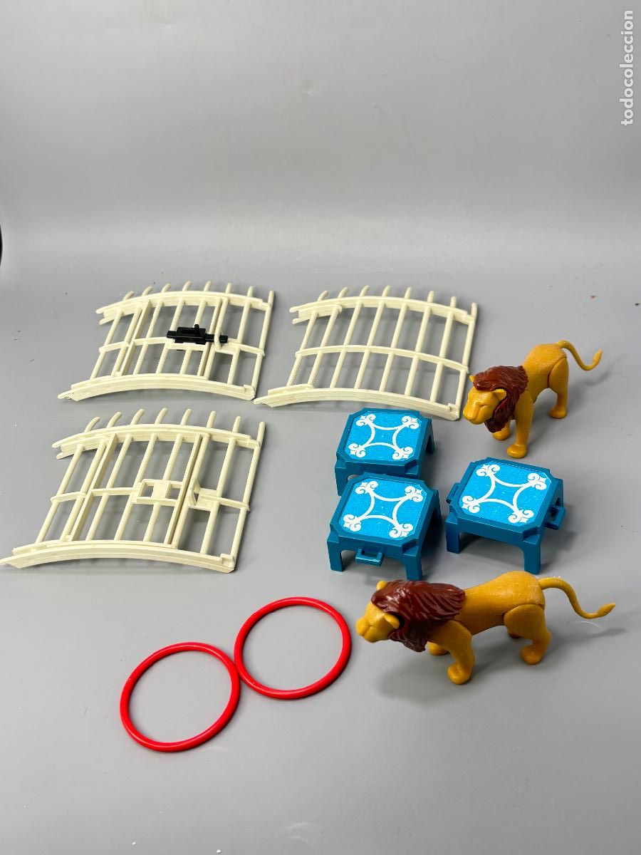 Playmobil: Playmobil 3517 valla leones elevador aro espect&aacute;culo de circo