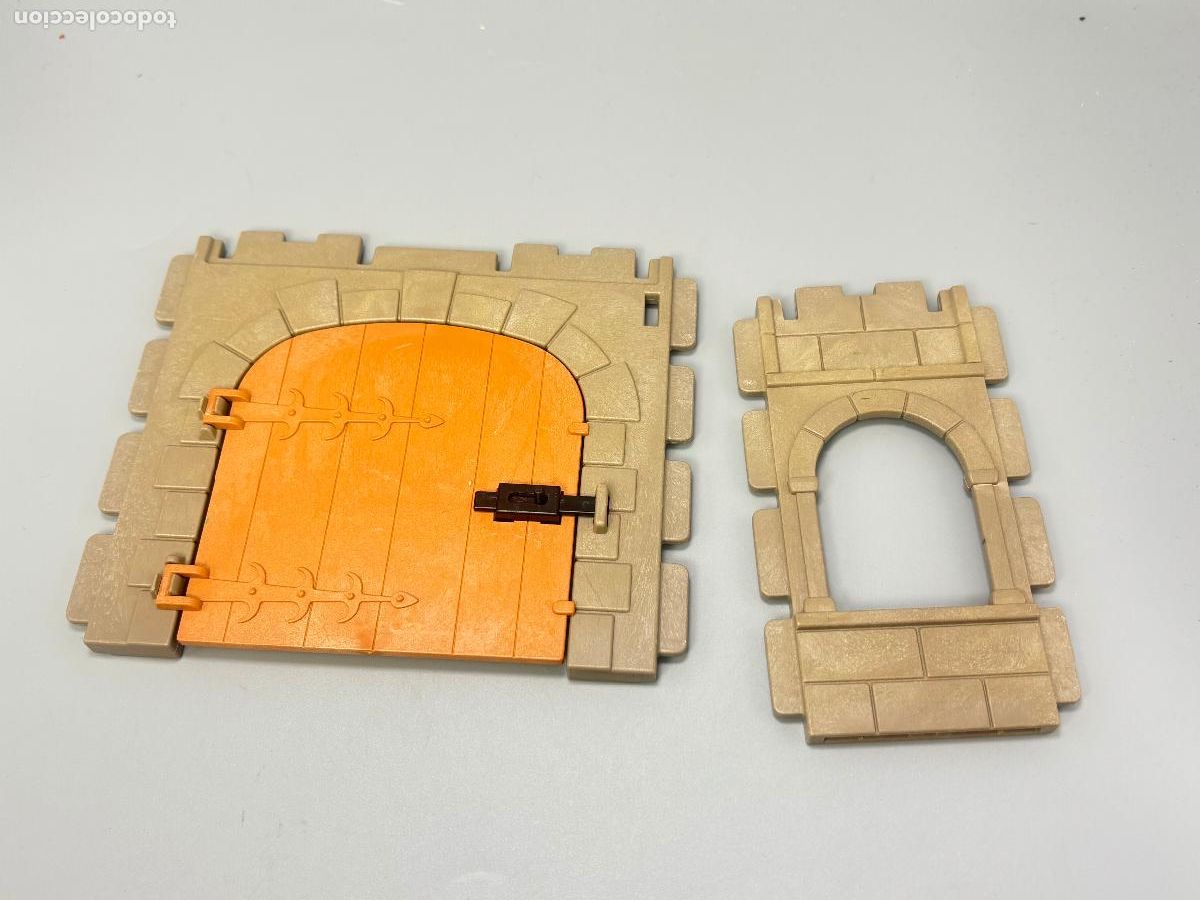 Playmobil: Playmobil lote pared con puerta ventana torre castillo