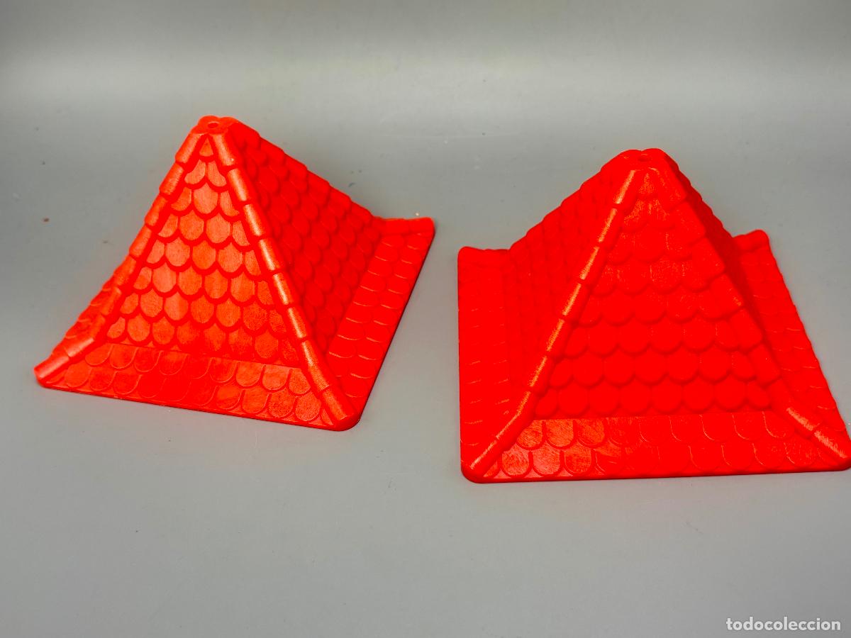 Playmobil: Playmobil lote tejado cuadrado rojo torre castillo