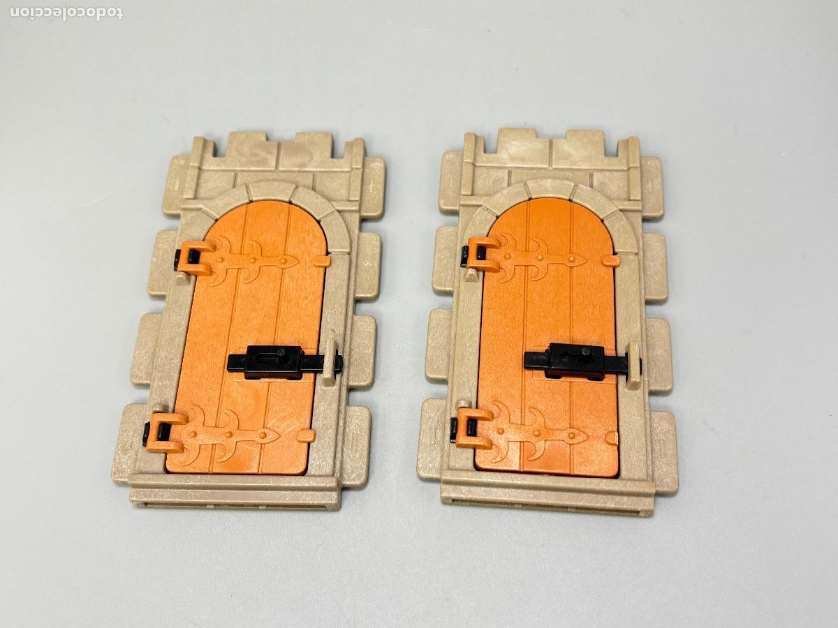 Playmobil: Playmobil lote pared y puerta con cerradura castillo medieval