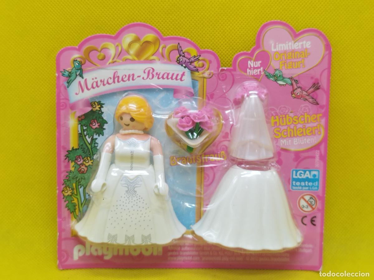 Playmobil: Playmobil Novia con vestido blanco y ramo de flores