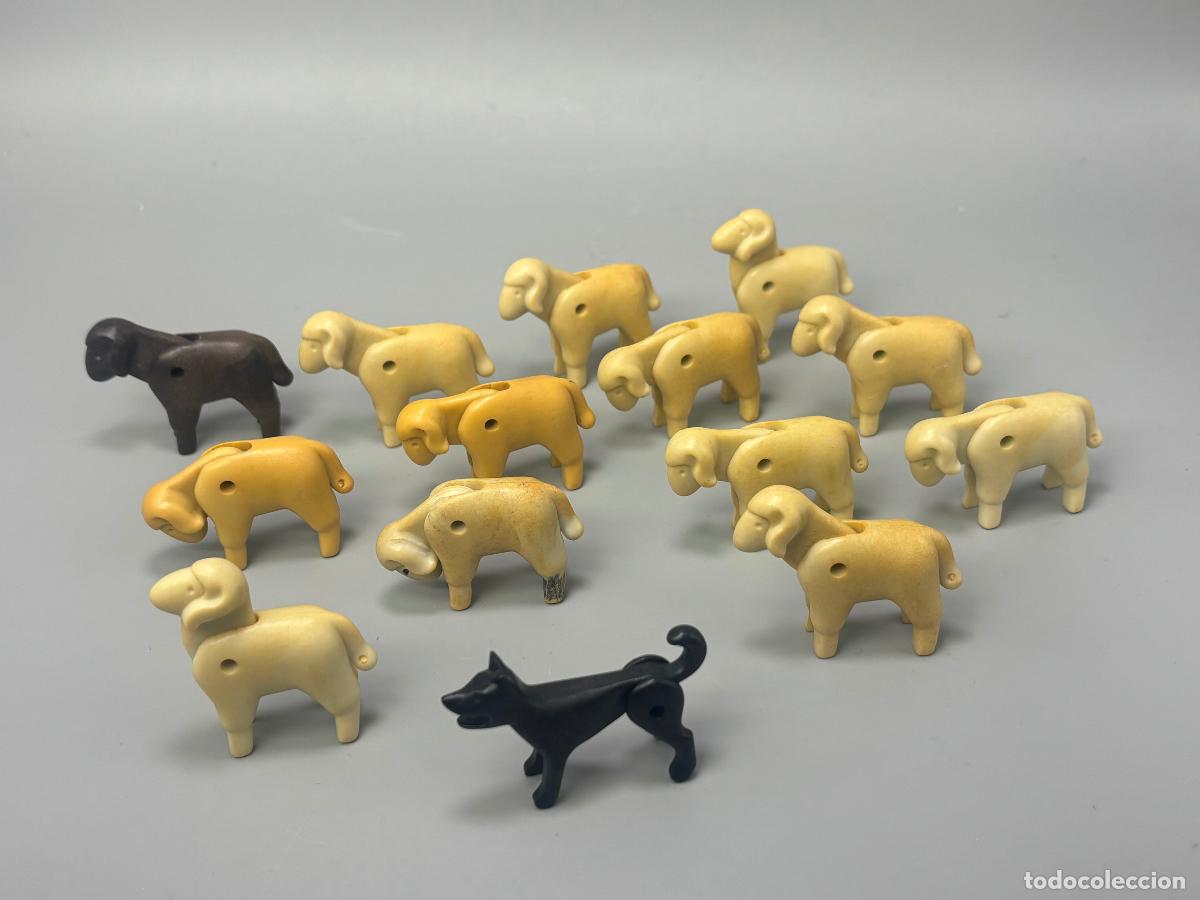 Playmobil: Playmobil 3412 lote reba&ntilde;o oveja negra blanca y perro