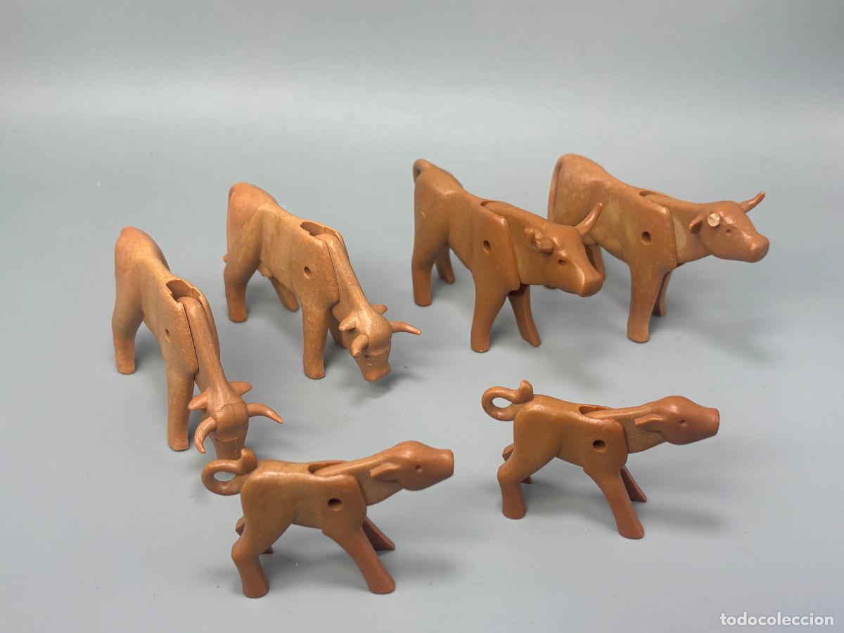 Playmobil: Playmobil lote vaca toro becerra defecto cuernos