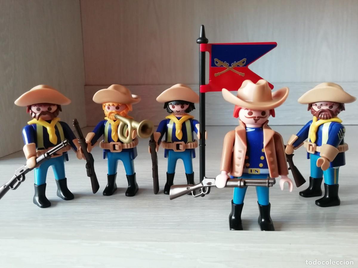 Playmobil: playmobil, lote, custom, 7&ordm; de caballer&iacute;a, General Custer, oeste, western , indios, vaqueros