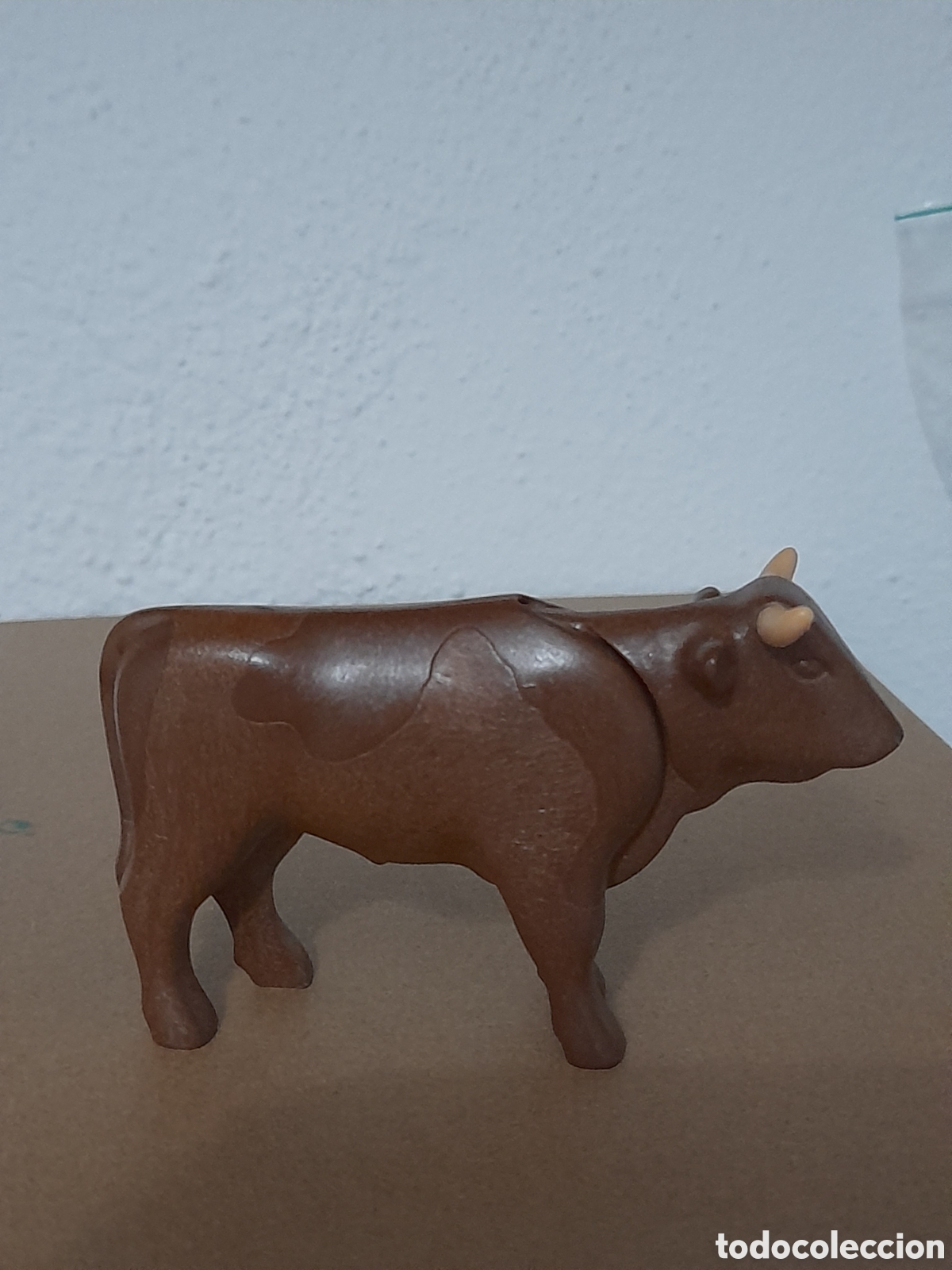 Playmobil: Playmobil figuras animales vaca grande marr&oacute;n