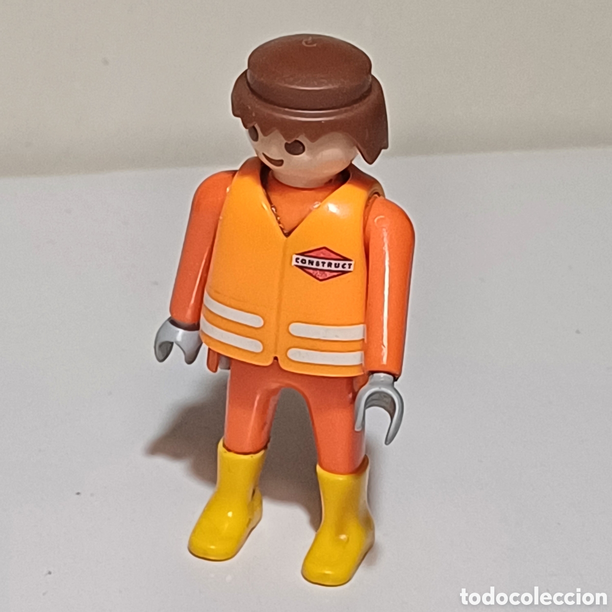 Playmobil: Figura Playmobil N&deg; 24734 obrero construccion obra civil carretera alba&ntilde;il city ciudad