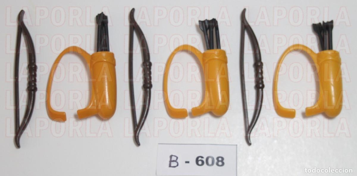 Playmobil: PLAYMOBIL 3 ARCOS Y 3 CARCAJ CON FLECHAS - MEDIEVAL ARQUERO INDIOS (B-608)