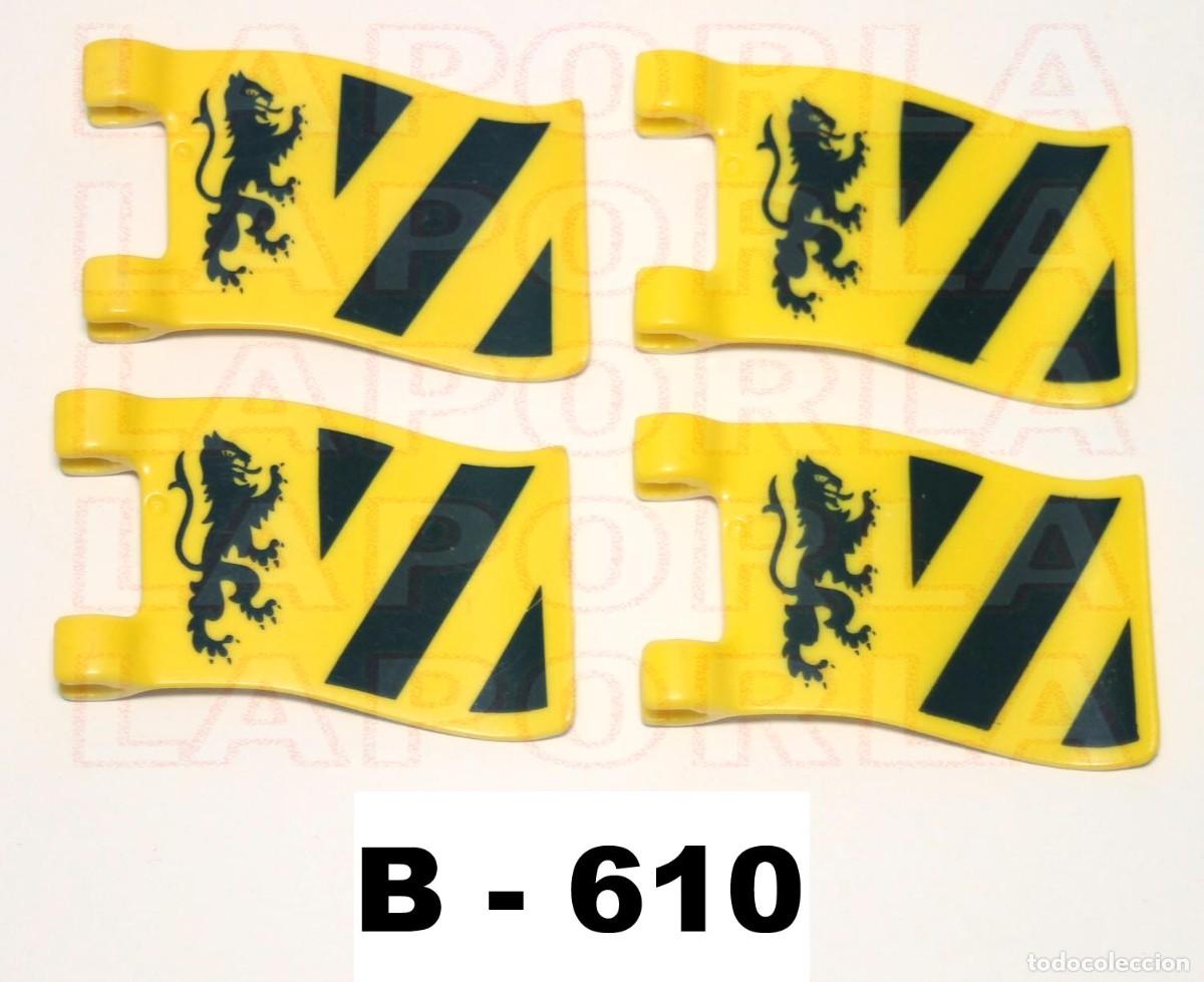 Playmobil: PLAYMOBIL 4 BANDEROLAS MEDIEVALES 3653 SOLDADO CATAPULTA (B-610)