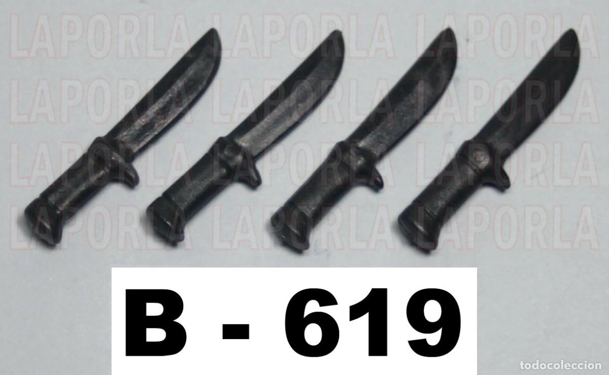 Playmobil: PLAYMOBIL 4 PU&Ntilde;ALES NEGROS - OESTE MEDIEVAL INDIOS PIRATAS (B-619)