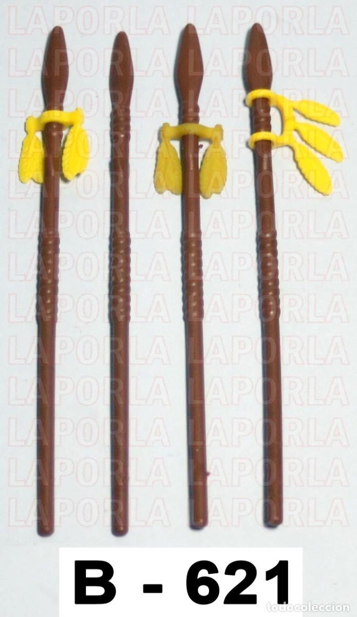Playmobil: PLAYMOBIL 4 LANZAS INDIOS AFRICANOS - OESTE TRIBU (B-621)