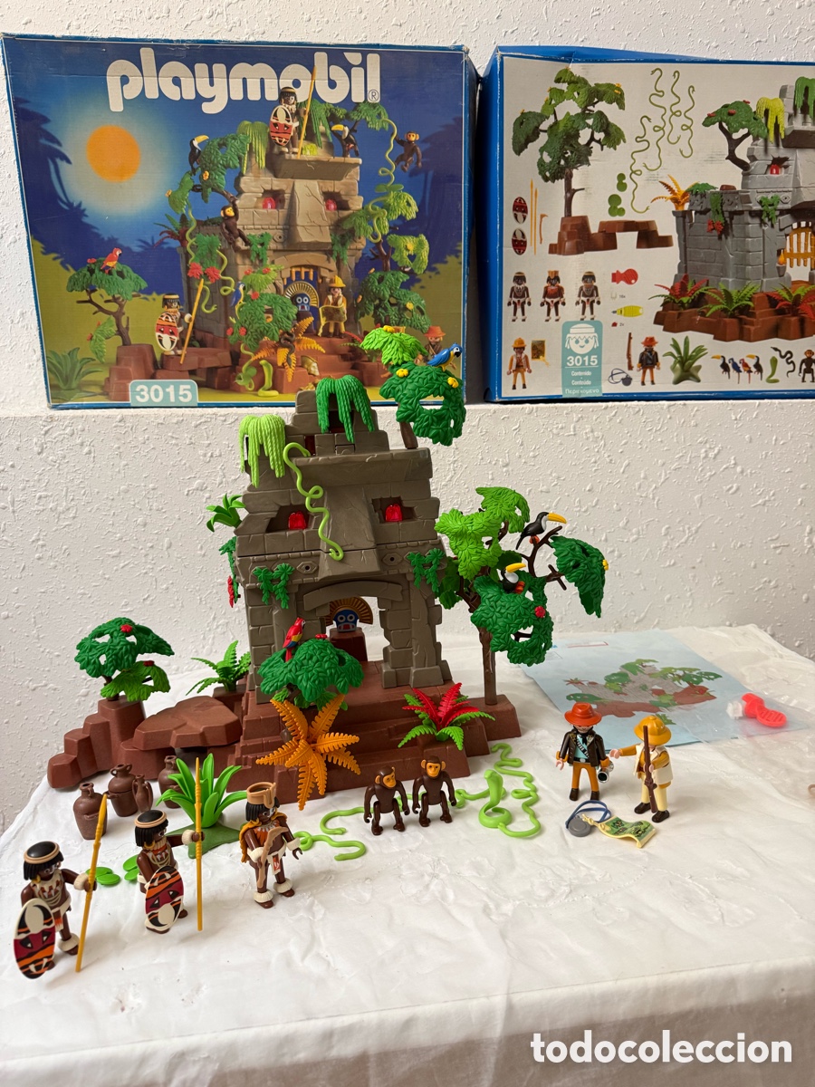 Playmobil: PLAYMOBIL 3015 Jungle Temple Adventure Set Vintage 1990s + Box|Manual|Poster