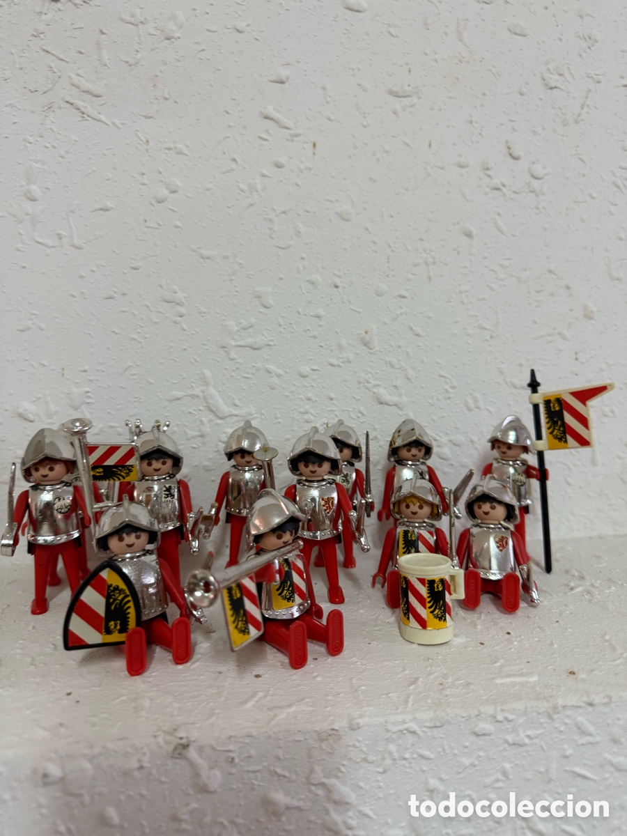 Playmobil: Playmobil Vintage 3291 Nuremberg City Guard Knights Lot 10 Figures Eagle Flags