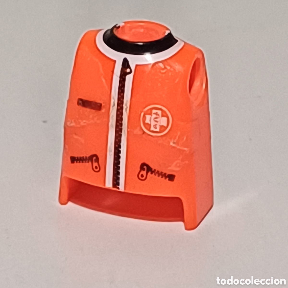 Playmobil: Pieza playmobil torso naranja rescate rescatista monta&ntilde;a monta&ntilde;ero alpinista