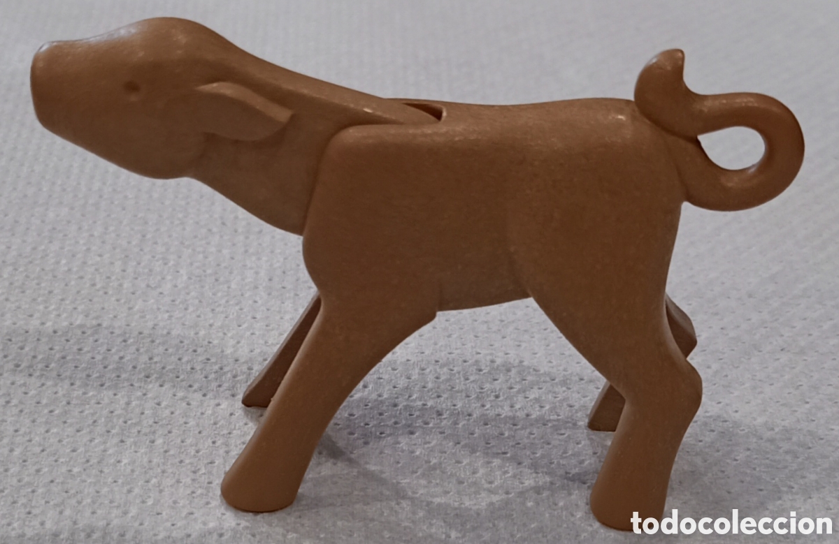Playmobil: Playmobil ternero marr&oacute;n cr&iacute;a vaca