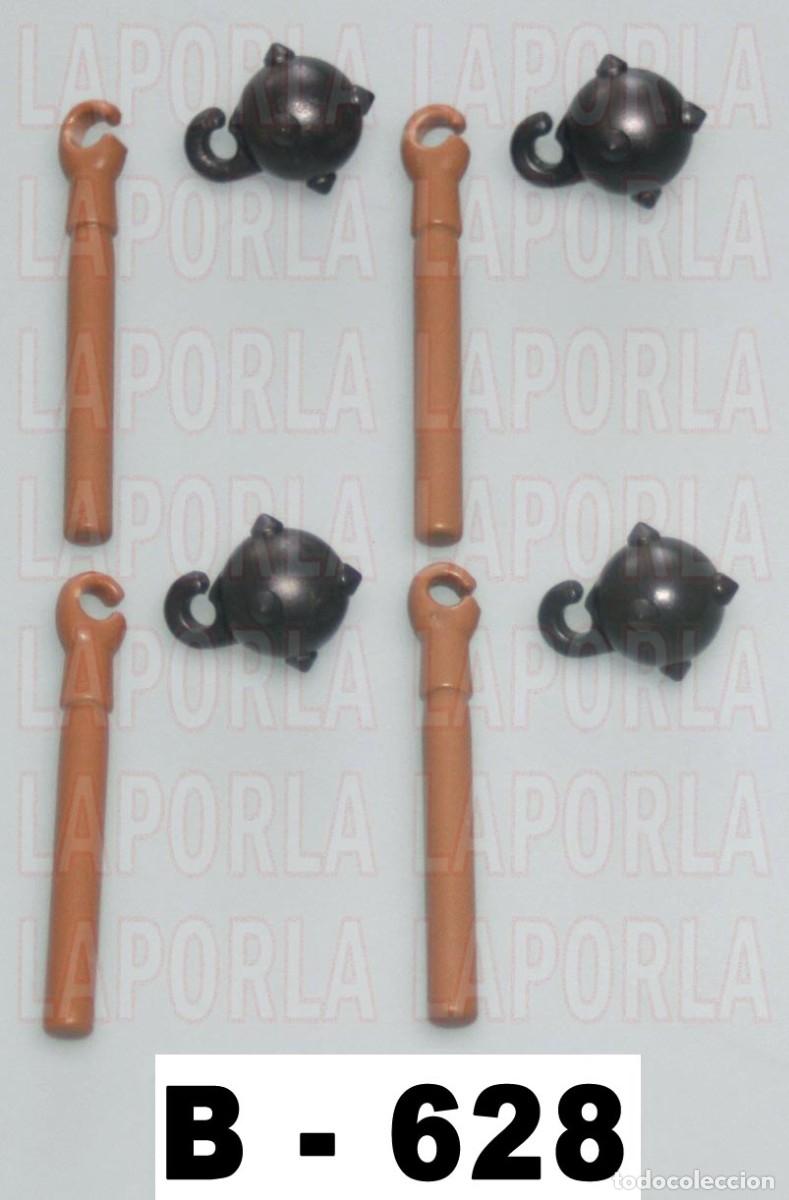 Playmobil: PLAYMOBIL 4 MAZAS SIN CADENA - MEDIEVAL SOLDADO CASTILLO B&Aacute;RBAROS VIKINGOS (B-628)