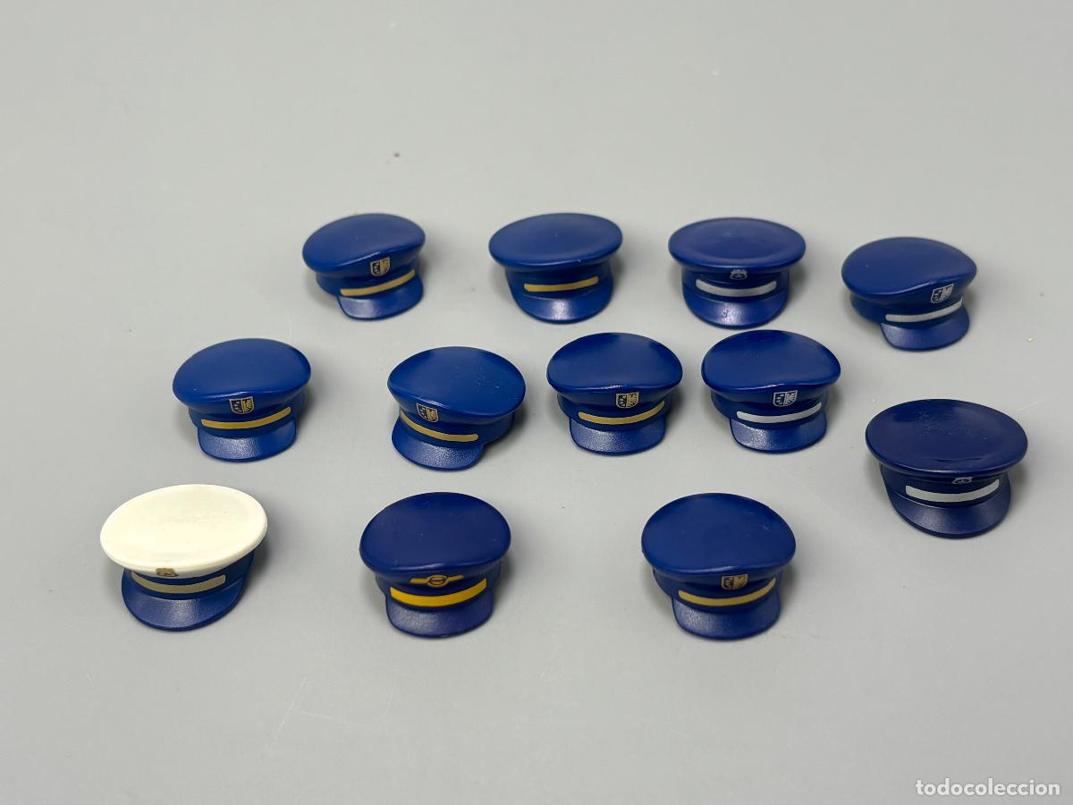 Playmobil: Playmobil lote gorra azul polic&iacute;a barco