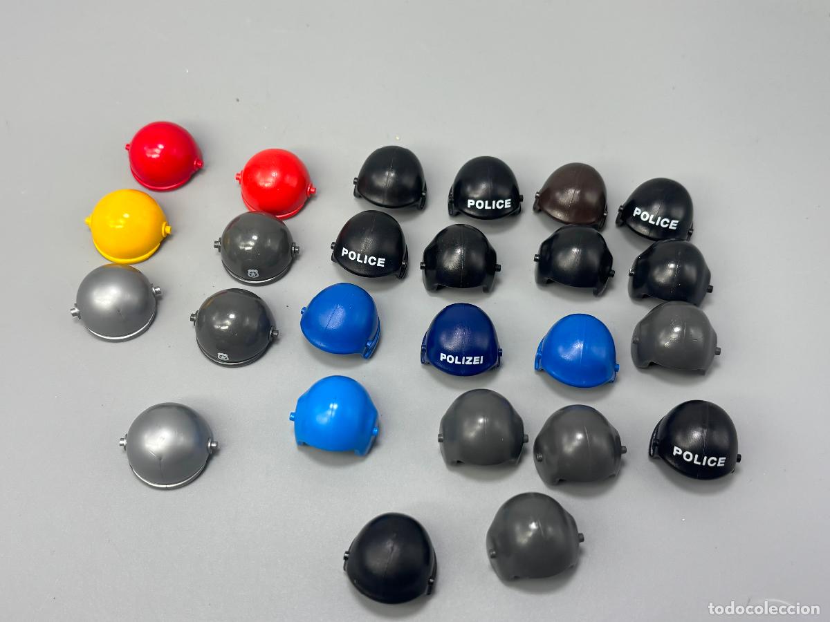 Playmobil: Playmobil casco polic&iacute;a moto varios colores