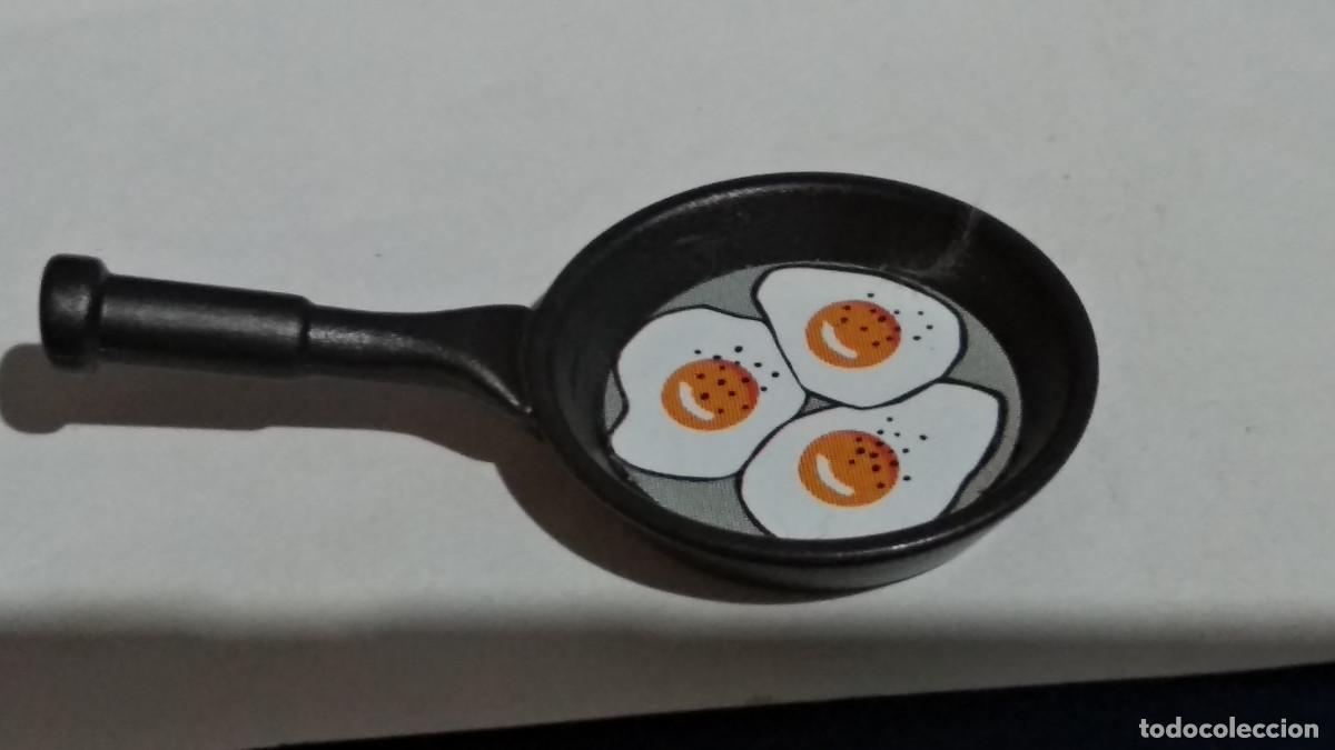 Playmobil: PLAYMOBIL Playmobil ACCESORIO Pieza sarten gris antracita tres huevos fritos cocina victo