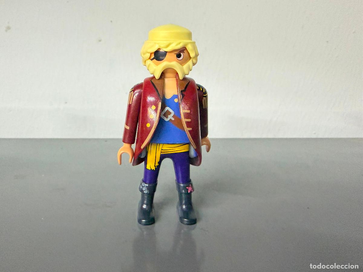 Playmobil: playmobil figura pirata movie barba y pelo color amarillo canario- mix25
