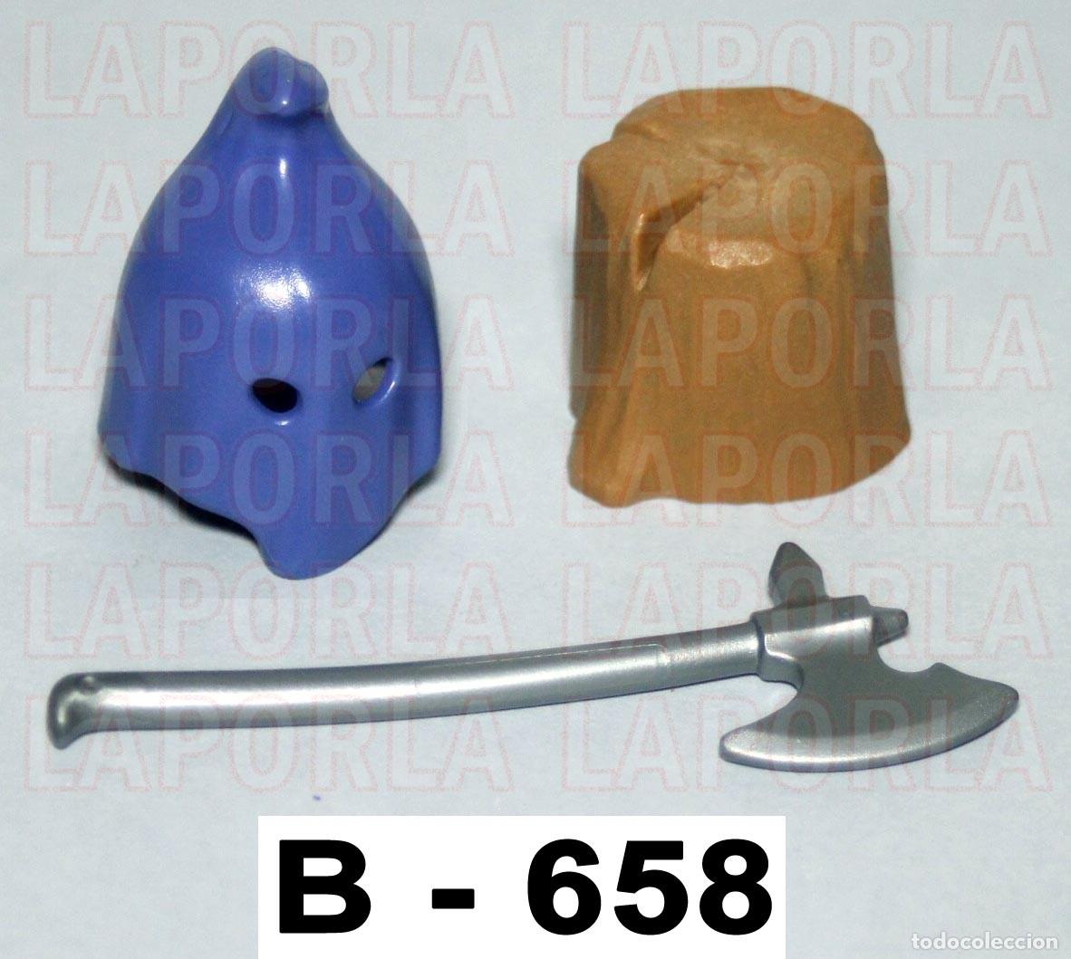 Playmobil: PLAYMOBIL VERDUGO ACCESORIOS - MEDIEVAL CADALSO EJECUCI&Oacute;N CASTILLO HACHA (B-658)