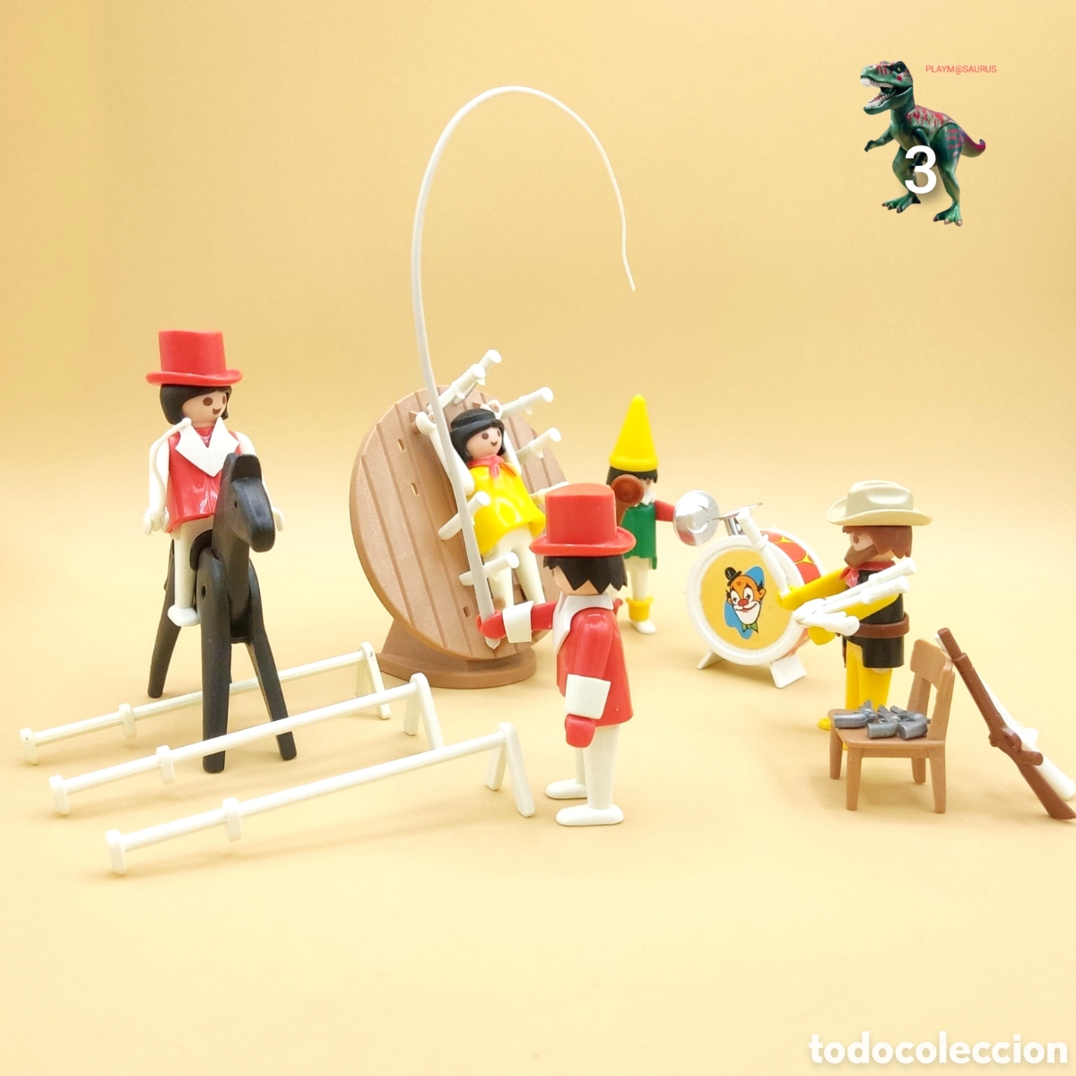 Playmobil: PLAYMOBIL 3545 espectaculo de circo lanzador de cuchillos payaso domador de caballos western