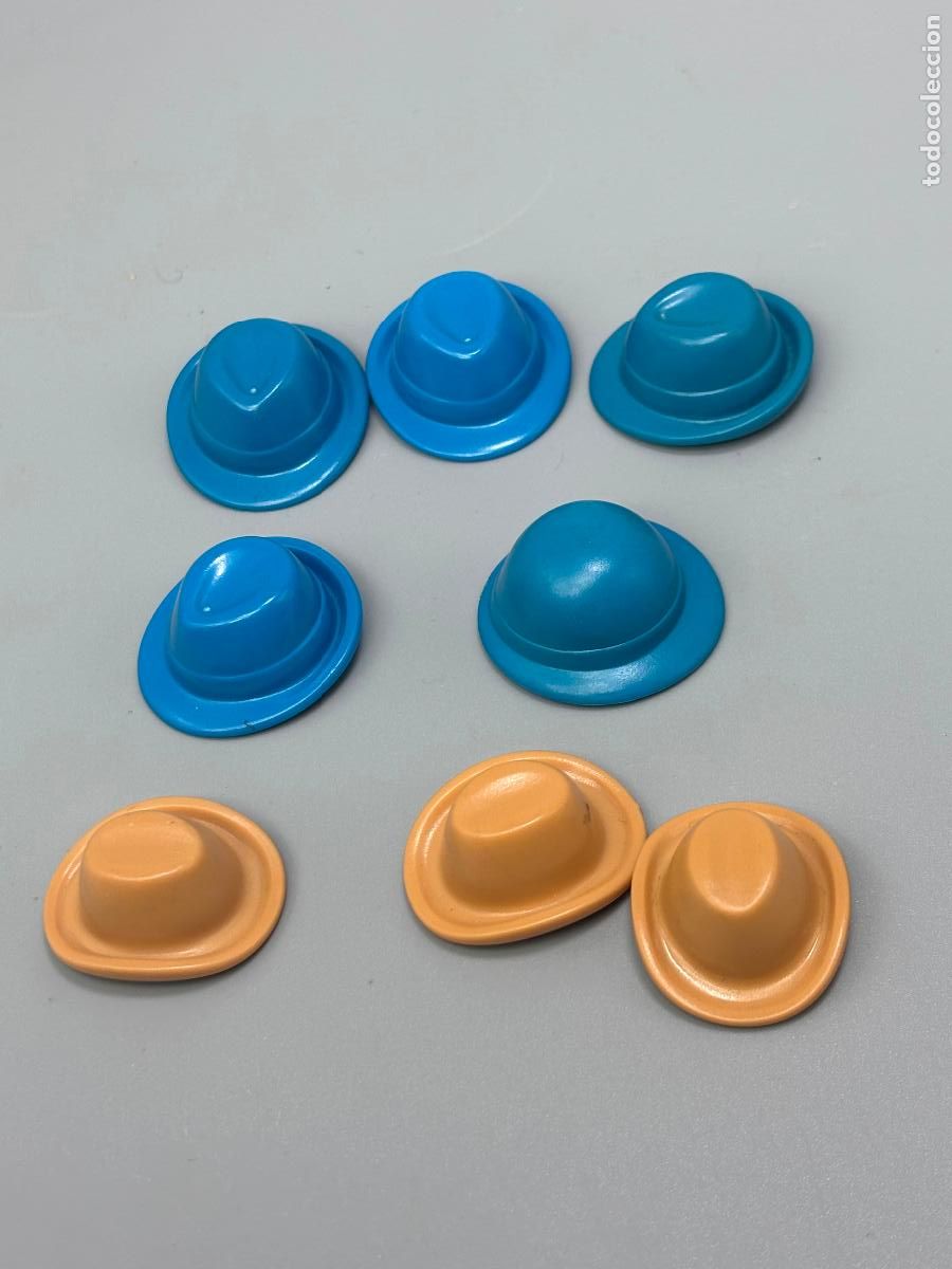 Playmobil: Playmobil lote sombrero figura azul marr&oacute;n